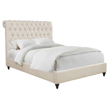 Load image into Gallery viewer, Clemence - Tufted Upholstered Bed With Rolled Back Design
