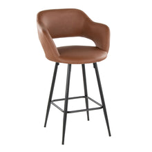 Load image into Gallery viewer, Margarite - Contemporary Fixed Height Counter Stool With Square Footrest (Set of 2)