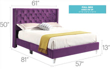 Load image into Gallery viewer, Upholstered Nailhead Trim Chic Bed