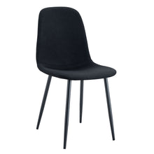 Load image into Gallery viewer, Modern Medieval Style Cushioned Side Chairs Set With Metal Legs For Kitchens