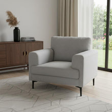 Load image into Gallery viewer, Linen Arm Chair - Light Gray And Black