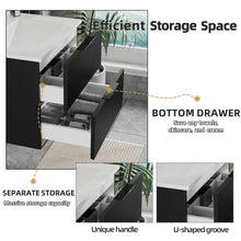 Load image into Gallery viewer, Modern Wall Mounted Floating Bathroom Vanity With Sink And Drawers