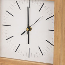 Load image into Gallery viewer, Square Table Clock - Natural / Black