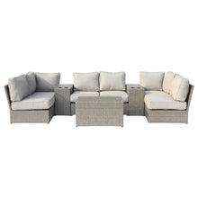Load image into Gallery viewer, Comfortable Modern Patio Rattan Sectional Set With Cushions