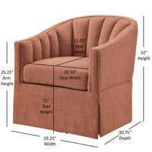 Load image into Gallery viewer, Solitude - Skirted Swivel Accent Chair With Hemp Like