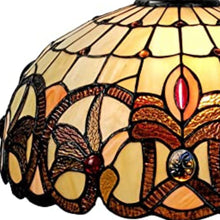 Load image into Gallery viewer, 16" Tiffany Style Stained Glass Two Light Glass Dimmable Ceiling Light - Beige