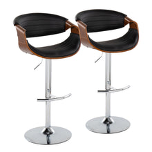 Load image into Gallery viewer, Symphony - Mid Century Modern Adjustable Barstool & Swivel With Rounded T Footrest (Set of 2)