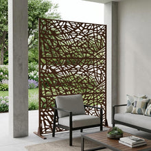 Load image into Gallery viewer, Three Panel Screen Room Divider (720098) - Brown