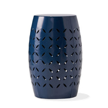 Load image into Gallery viewer, Outdoor Lace Cut Side Table - Navy Blue