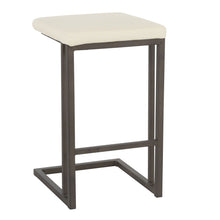 Load image into Gallery viewer, Roman - Industrial Counter Stool (Set of 2) - Antique Metal / Cream