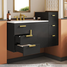 Load image into Gallery viewer, Modern Wall Mounted Floating Cabinet With Drawers For Bathroom