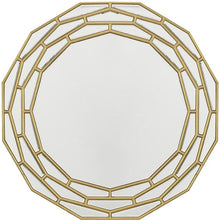 Load image into Gallery viewer, 35" Round Framed Accent Mirror - Gold