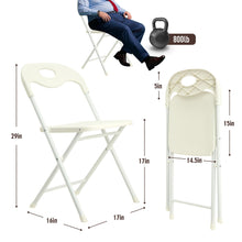 Load image into Gallery viewer, Folding Chairs, Stackable & Waterproof (Set of 4) - White