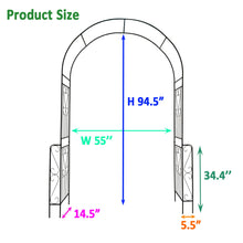 Load image into Gallery viewer, Metal Garden Arch Garden Arbor Trellis Climbing Plants Support Rose Arch Outdoor Arch