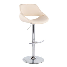 Load image into Gallery viewer, Fabrico - Contemporary Adjustable Bar Stool With Rounded T Footrest (Set of 2)
