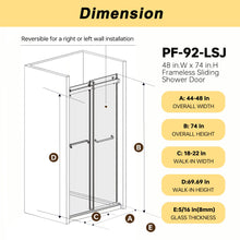 Load image into Gallery viewer, Frameless Double Sliding Shower Door