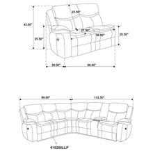 Load image into Gallery viewer, Salerno - Upholstered Power Reclining Sectional Sofa - Dark Gray