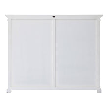Load image into Gallery viewer, Wood And Glass Two Level Storage Cabinet - White
