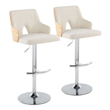 Load image into Gallery viewer, Stella - Contemporary Adjustable Barstool Stool With Swivel & Rounded T Footrest (Set of 2)