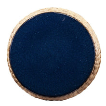 Load image into Gallery viewer, Ceramic Tile Faux Concrete Round End Table - Navy Blue