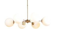 Load image into Gallery viewer, Sputnik Six Light Metal Chandelier With Shades - Brass