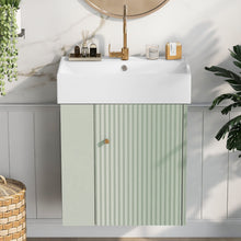 Load image into Gallery viewer, Modern Floating Bathroom Vanity With Ceramic Basin Perfect For Small Bathrooms