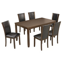 Load image into Gallery viewer, Dining Table Set With Upholstered Chairs, Rectangular Dining Table Set