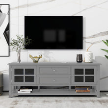 Load image into Gallery viewer, TV Stand, Entertainment Center With Dual Drawers And Hidden Storage, Cabinet With Soft Closing Doors And Sleek Panel Design