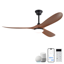 Load image into Gallery viewer, Smart Ceiling Fan With Lights, 3 Blades, Reversible Quiet DC Motor For Indoor