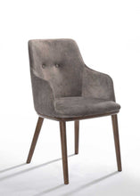 Load image into Gallery viewer, Modern Dining Chairs (Set of 2) - Gray / Walnut
