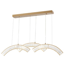 Load image into Gallery viewer, Three Light Crystal LED Chandelier - Gold / Clear