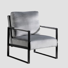 Load image into Gallery viewer, Classic Mid Century Modern Accent Chair With Durable Square Metal Frame, Armchair