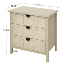 Load image into Gallery viewer, 3 Drawer Cabinet, For Bedroom - Natural
