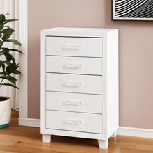 Load image into Gallery viewer, 49" Wood Five Drawer Dresser - White