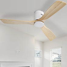 Load image into Gallery viewer, Low Profile Ceiling Fan DC, 3 Blade, Noiseless Reversible Motor, Remote Control