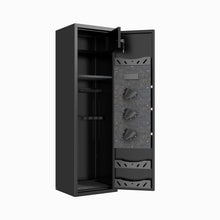 Load image into Gallery viewer, High Large Capacity Mechanical Gun Safe For Rifles & Handguns, Digital Password Lock, Built In Independent Lock Box, Adjustable Shelves - Black