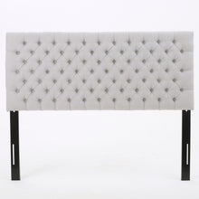Load image into Gallery viewer, Queen Size Headboard With Button Tufting - Light Gray