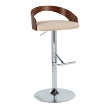 Load image into Gallery viewer, Grotto - Mid Century Modern Adjustable Height Barstool, Swivel With Straight T Footrest (Set of 2)