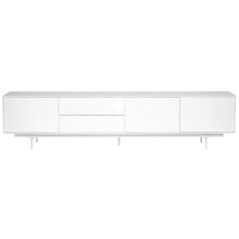 Load image into Gallery viewer, ManufactuRed / Wood Cabinet Enclosed Storage TV Stand - White