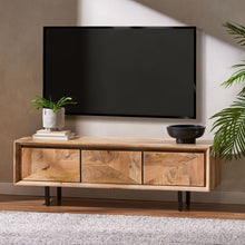 Load image into Gallery viewer, TV Stand With 3 Cabinets For TVs Up To 59" - Natural