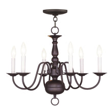 Load image into Gallery viewer, 18'' Six Light Dimmable Chandelier With Shades - Bronze