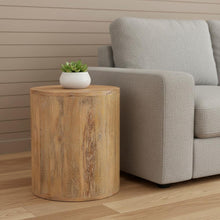 Load image into Gallery viewer, Solid Wood Round End Table - Natural