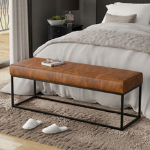 Load image into Gallery viewer, Candice - Ottoman Bench - Tan / Black