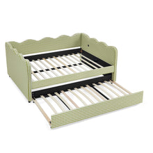Load image into Gallery viewer, Gingham Daybed With USB Charging Port, Wave-Shaped Design