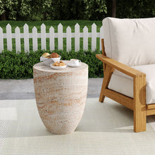 Load image into Gallery viewer, Outdoor / Indoor Lightweight, Concrete Side Table, Travertine - Beige