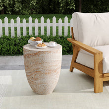 Load image into Gallery viewer, Outdoor / Indoor Lightweight, Concrete Side Table, Travertine - Beige