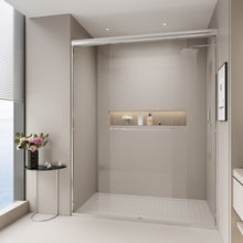 Load image into Gallery viewer, Double Sliding Shower Door, Semi-Frameless Bypass Bathroom Sliding Door With 1/4" (6 Mm) Tempered Glass For Walk-In Shower