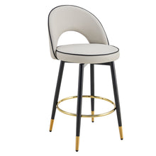 Load image into Gallery viewer, Modern Upholstered 360° Rotatable Bar Chair With Metal Legs For Dining Room (Set of 2)