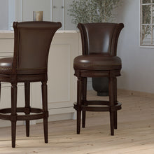 Load image into Gallery viewer, Swivel Barstool With High-Back