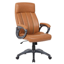 Load image into Gallery viewer, Executive Office Chair, Height Adjustable, Swivel With Padded Armrest & 5 Point Base - Antique Brown